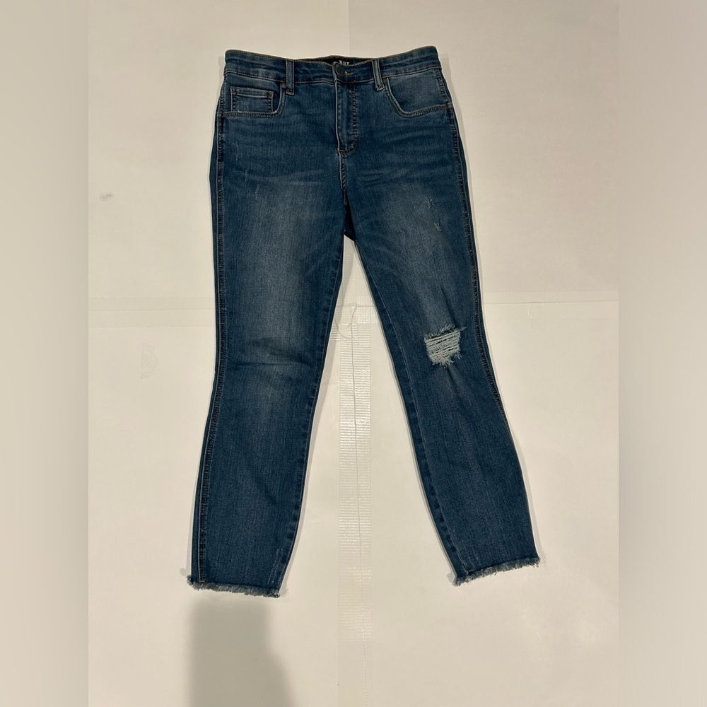 Kut From The Kloth Connie High Rise Fab Ab Crop Jeans Women’s 4 Distressed